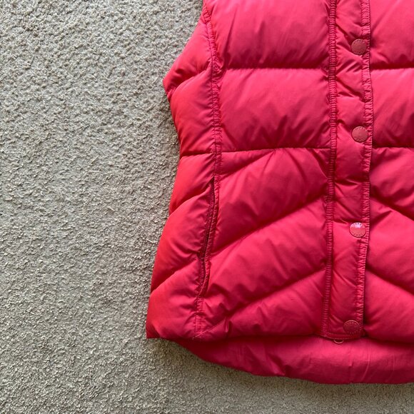 J Crew Vest Girls Medium Full Zip Down Fill Puffer Pink Pockets Mock Neck - Picture 6 of 10